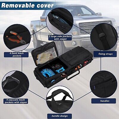 Under Seat Storage Bag Fit for SuperCrew Cab, Collapsible Truck UnderSeat Org...