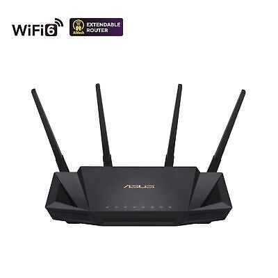 ASUS RT-AX3000 Ultra-Fast Dual Band Gigabit Wireless Router - Next Gen WiFi 6...