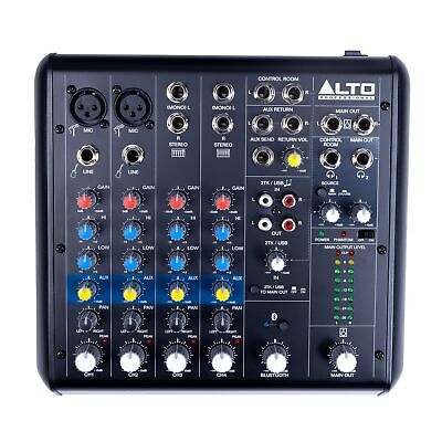 Alto TrueMix 600 Audio Mixer with 2 XLR Mic Ins, USB Audio Interface and Blue...