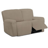 Easy-Going 6 Pieces Microfiber Stretch Sectional Recliner Sofa Slipcover Soft...