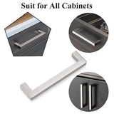 Probrico Stainless Steel Kitchen Cabinet Square Handles Brushed Nickel 5 in H...