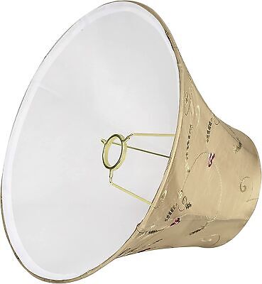 Aspen Creative 58051A, Bell Uno Lamp Shade, Gold, 7" Top x 14" Bottom x 11" S...