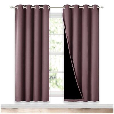 NICETOWN 100% Blackout Window Curtain Panels, Full Light Blocking Drapes with...