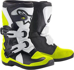 Alpinestars Tech 3S Youth Motocross Off-Road Motorcycle Boots, Black/White/Ye...