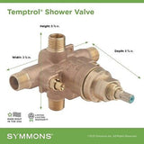 Symmons 262XBODY Temptrol Brass Pressure-Balancing Tub and Shower Valve with ...