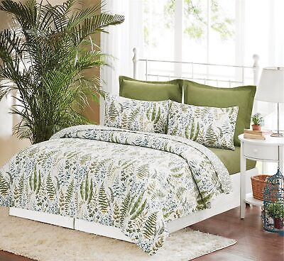 C&F Home Cecil Full/Queen 3 Piece Reversible Coverlet Quilt Set with 2 Standa...