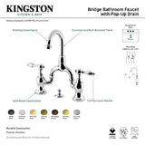 Kingston Brass KS7991TAL 4 5/8" in Spout Reach Bridge Lavatory Faucet with Br...