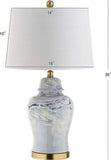 JONATHAN Y JYL3010A Wallace 26" Ceramic LED Table Lamp Traditional Blue/White