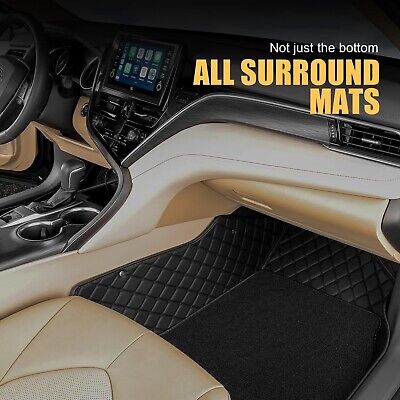 Castlerock Leather Car Floor Mats for Ford Mustang 2015 2016 2017 2018 2019 2...