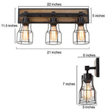 LALUZ Bathroom Vanity Light Fixtures, Farmhouse Bathroom Light Fixtures with ...