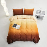 Houseri Velvet Gradient Orange White California King Comforter Set Cream Yell...