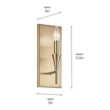 KICHLER Alvaro 1-Light Wall Sconce in e, for Hallway, Dining Room, Living Roo...