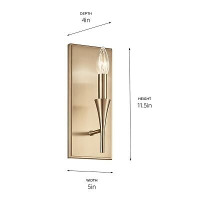 KICHLER Alvaro 1-Light Wall Sconce in e, for Hallway, Dining Room, Living Roo...