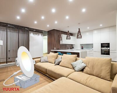 YUURTA 4-Inch 9W Color Selectable 5CCT: 2700K - 6000K Recessed Ceiling LED Do...