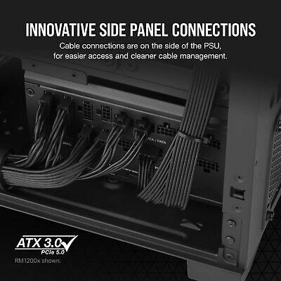 Corsair RM1000x Shift Fully Modular ATX Power Supply - Modular Side Interface...