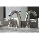 Kingston Brass KS2978WLL Widespread Lavatory Faucet With Crystal Lever Handle...