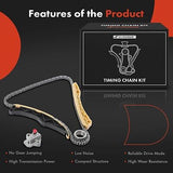 A-Premium Engine Timing Chain Kit W/Tensioner [fits DOHC, L4 1.6L] Compatible...