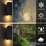 Up and Down Lights Outdoor Wall Lights, RGB LED Dusk to Dawn Outdoor Lighting...