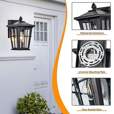 Outdoor Wall Lights, 2Pack Waterproof Exterior Light Fixture Wall Sconces, Mo...