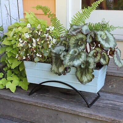 Achla Designs C-20NB-S Odette Medium Blue Flower Window Box with Stand