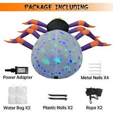 DomKom 8FT Halloween Inflatable Decorations Spider, Build-in Magic LED Lights...