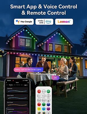 Permanent Outdoor Lights, Smart RGB Northern Lights Outdoor Lights, 25ft with...