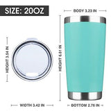 20oz Tumbler Bulk Stainless Steel Vacuum Insulated Tumblers with Lid Double W...