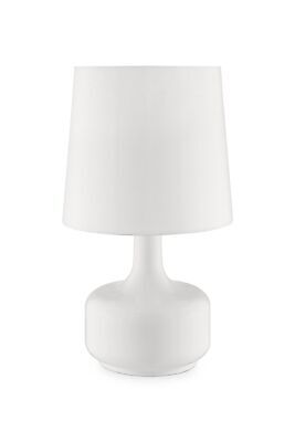 OK Lighting OK-819WH 17.25" H Cheru Touch Table Lamp, Glossy White