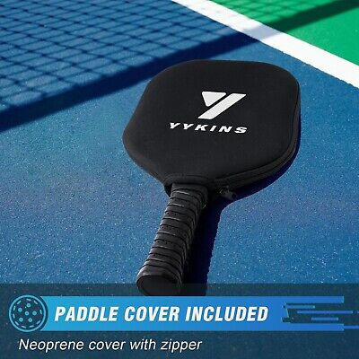 Pickleball Ball Paddle, 16MM Carbon Fiber Pickleball Paddle with Longer Handl...