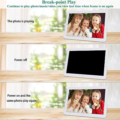 1920x1080 8 Inch Digital Picture Frame 16:9 IPS Screen, Photo Auto-Rotate, Au...