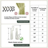 Pinch Pleated Drapes 96 inche long, Faux Linen Blackout Curtains, 85% Blackou...