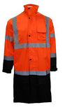 RK Safety RC-CLA3-TOR88 Class 3 Rainwear Reflective Hi-Viz Black Bottom Long ...