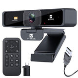 4K Zoomable Webcam with Upgraded Remote Control, 8MP Sony Sensor Webcam with ...