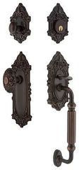 Nostalgic Warehouse 719380 Victorian F Grip Entry Set, Backset - 2.375", Time...