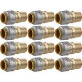 SharkBite Max 1/2 Inch MNPT Adapter, Pack of 12, Push to Connect Brass Plumbi...