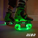 Yvolution 4 Adjustable Sizes Roller Skates Light Up Wheels for Girls Boys for...