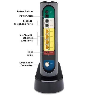 Motorola MT7711 24X8 Cable Modem/Router with Two Phone Ports, DOCSIS 3.0...