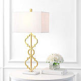 JONATHAN Y JYL3072A Selina 32" Iron Ogee Trellis Modern LED Table Lamp Contem...