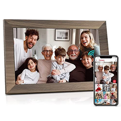 10.1 WiFi Digital Photo Frame, Canupdog IPS Touch Screen inch Wooden