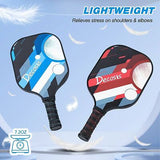 Pickleball Paddles Set of 2, USAPA Approved Pickleball Set, Lightweight Fiber...