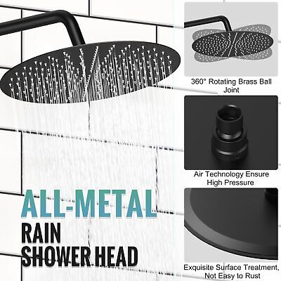 SR SUN RISE Shower System, 10 inch Multifunction Shower Faucet Set, 6 Setting...