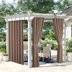 NICETOWN 2 Panels Outdoor Curtains for Patio Waterproof, Home Decor Thermal I...