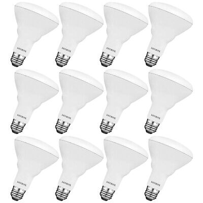 LUXRITE 12-Pack BR30 LED Bulb, 65W Equivalent, 3500K Natural White, Dimmable,...