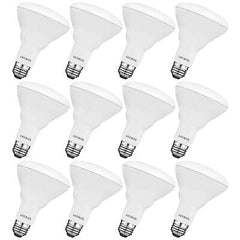 LUXRITE 12-Pack BR30 LED Bulb, 65W Equivalent, 3500K Natural White, Dimmable,...