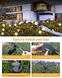 Solar Powered LED Firefly Garden Lights, Swaying Solar Garden Lights with 2 L...