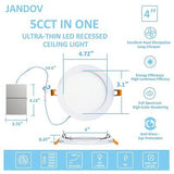 12 Pack 4 Inch 5CCT LED Recessed Lighting with Junction Box, 9W 900LM Ultra-T...