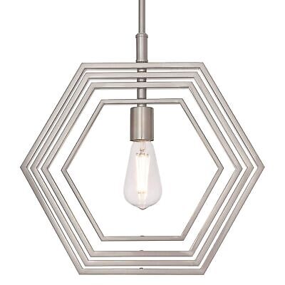 Westinghouse 6369800, Holly One-Light Indoor Pendant, 15-Inch, Metal, Brushed...