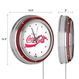 Enjoy Coke White Neon Clock - Two Neon Rings