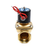 2" Brass Electric Solenoid Valve 12VDC, Normally Closed (Non-potable Water, D...