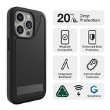 ZAGG Everest Snap iPhone 15 Pro Case with Kickstand - Drop Protection (20ft/6...